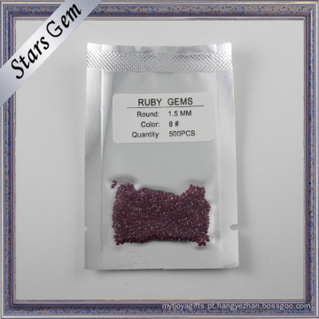 1.5mm 8 # Ruby Corindo Pedra